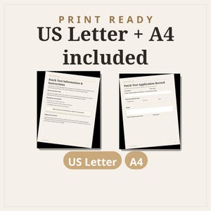 Patch Test Consent Form, Patch Test Waiver, Skin Test Form, Lash Brow Tint Peel Reaction Log, Esthetician Aesthetician Fillable PDF zdjęcie 6