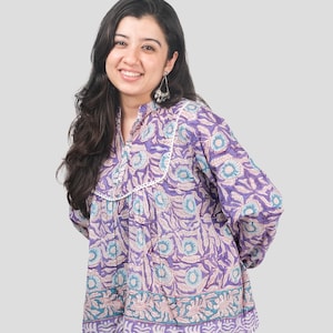 Women&#39;s Hand Block Printed Tunic | Comfortable Women Top and Tunic | Jaipur Handblock Top | Indian Block Print Cotton Top and Tunic