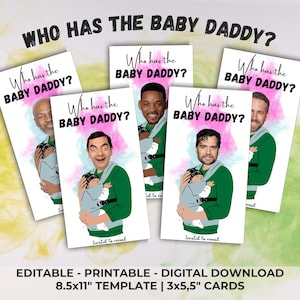 Modèle de jeu à gratter pour baby shower, cartes imprimables et modifiables pour des activités amusantes pour baby shower, téléchargement numérique