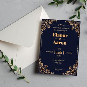 Elegant Digital Wedding Invitation Cards | Customizable, Printable & Instant Download | Perfect for Modern Couples and Unique Wedding Themes