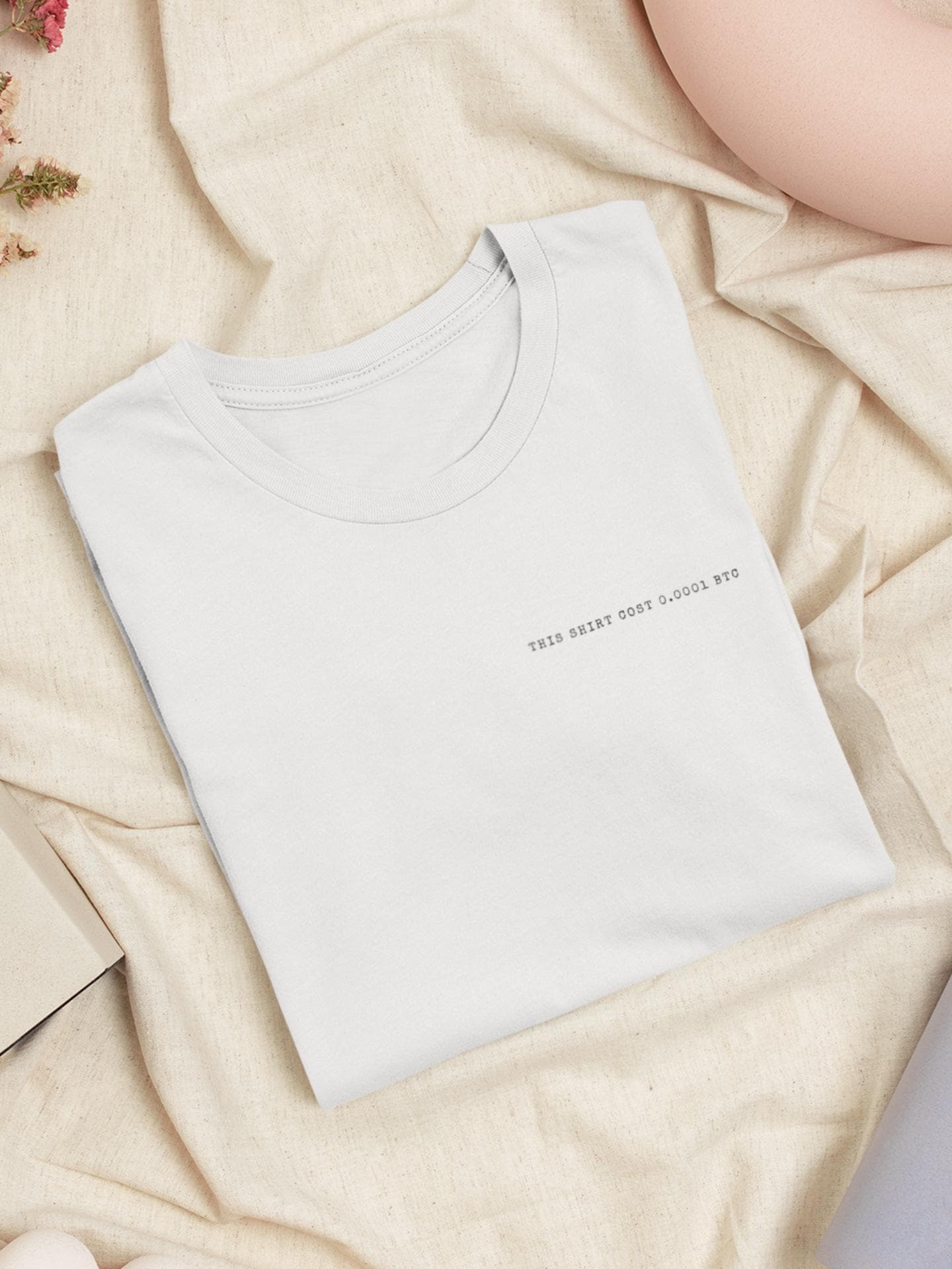 ビットコイン「このシャツの価格は 0.0001 BTC です」 |メンズ レディース ユニセックス Tシャツ | 100%オーガニックコットン