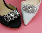 2 Crystal Rhinestone Button for Shoe Clips, Invitation Card, Hair Accessories, Bridal Sash, Bouquet Charm CN-019 (66mm or 2.6inch)