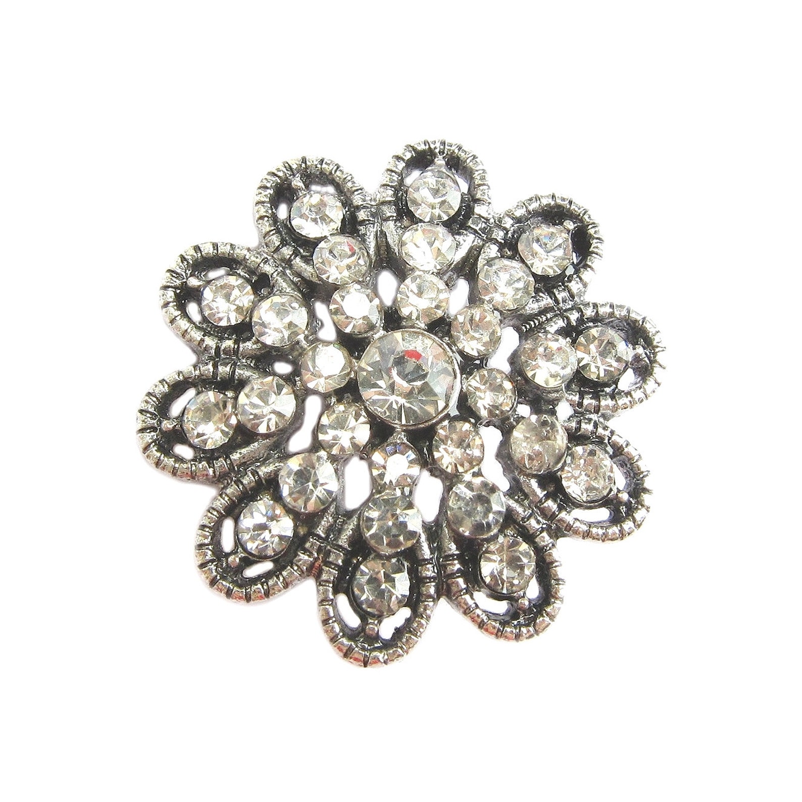 5 Crystal Rhinestone Buttons for Wedding Hair Accessories - Etsy