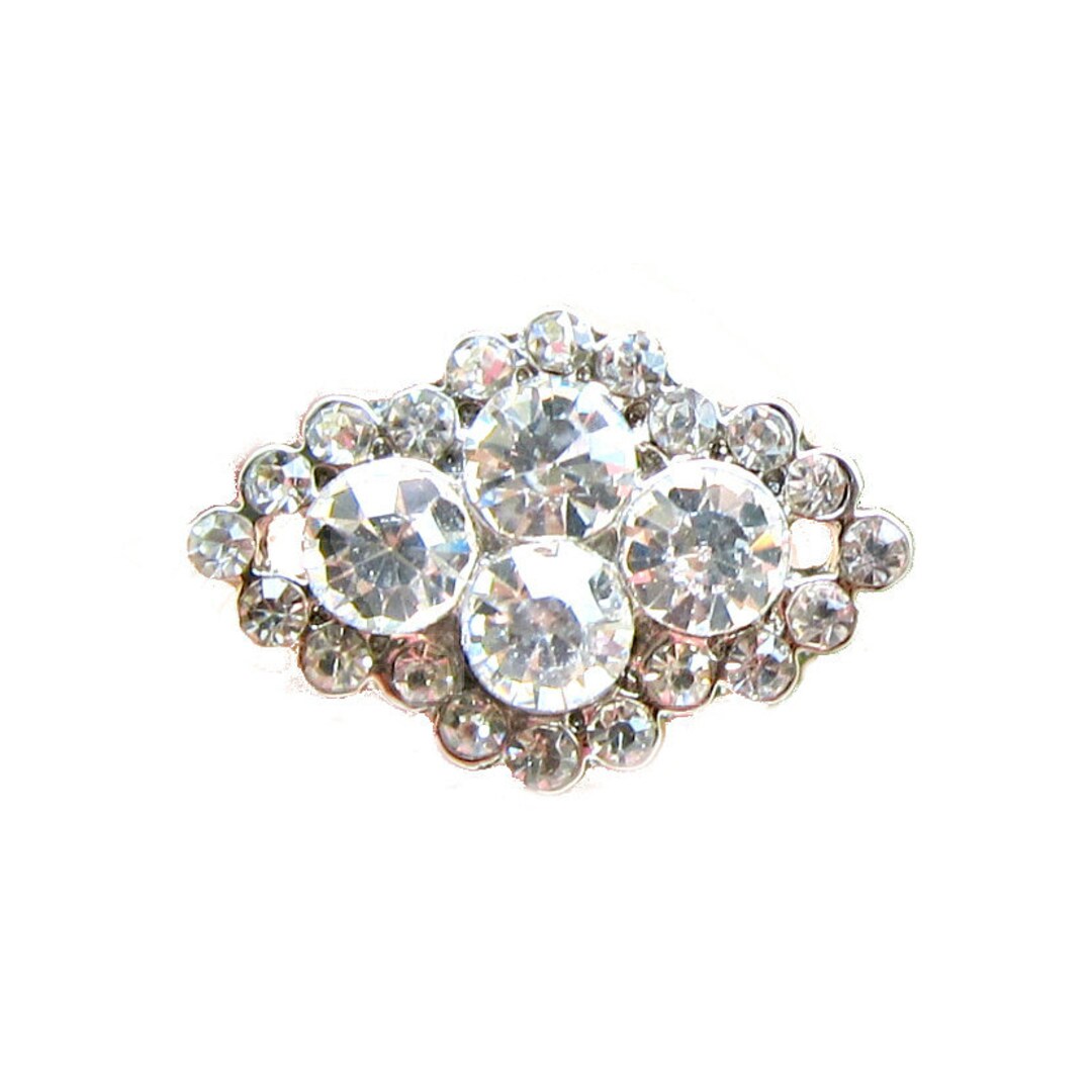5 Crystal Rhinestone Buttons for Wedding Decoration Invitation - Etsy
