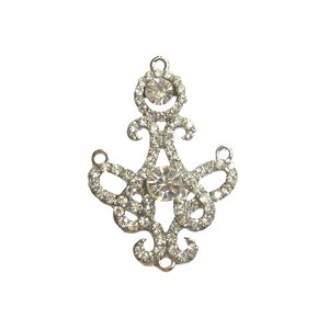 2 Stück oder 6 Stück Kristall Strass Stecker für Hochzeit Boho Haarkette Tiara Kronleuchter Ohrring Einladungskarte KN-020 (40 mm oder 1,6 Zoll)