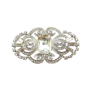 2 Crystal Rhinestone Button for Shoe Clips, Invitation Card, Hair Accessories, Bridal Sash, Bouquet Charm CN-019 (66mm or 2.6inch)