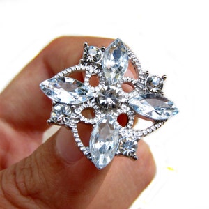 5 funkelnde Strass Knöpfe für Hochzeit Dekoration Einladung Karte Scrapbooking Schmuck Supply RB-065 (20mm oder 0,8 Zoll)