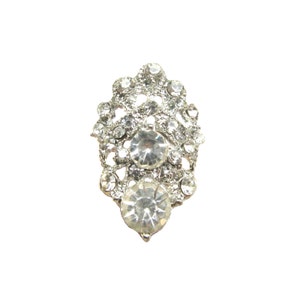 6 Crystal Rhinestone Buttons for Wedding Chain Tiara Chandelier Earring Invitation Card RB-132 (28mm or 1.1inch)