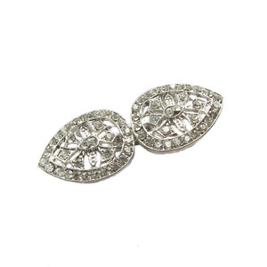 5 Chiusura con fibbia in strass per invito a nozze, anello a nastro, cuscino, tovagliolo, anello BUC-025 (48 mm o 1,9 pollici)