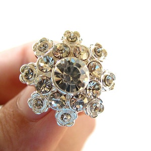 5 Strass Knöpfe für Hochzeit Dekoration Einladung Karte Ring Kissen Scrapbooking RB-031 (20 mm)