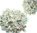 5 Hydrangea Enamel Rhinestone buttons Pastel Blue - Hair Accessories, Brooch Bouquet, Charm, Shoe Clips RB-046B (size 29mm or 1.1 inch) 