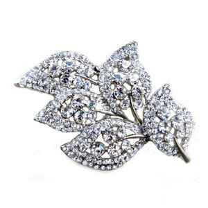 1 Crystal Rhinestone Button or Connector for Wedding Decoration Invitation Card Scrapbooking CN-006 (70mm by 48mm or 2.8inch by 1.9inch)