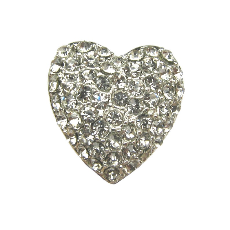 Crystal Rhinestone Buttons - 50-Pack, Clear Glass With Metal Loop, 20-25mm For Sewing & Crafts - View #5