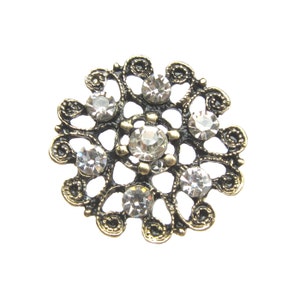 5 botones de diamantes de imitación de cristal para tarjetas de invitación de boda, pinzas para zapatos, accesorios para el cabello, ramo RB-119 (30 mm o 1,2 pulgadas)