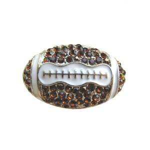 2pc or other quantity Football Crystal Rhinestone Sport Buckle - Shoe Clips, Cap, Sport Slider, Sandal Flipflop BUC-022 (40mm or 1.6inch)