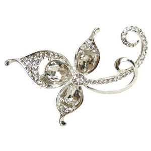 5 Crystal Rhinestone Buttons for Wedding Hair Pin, Garter, Brooch, Gift Box, Ring Pillow RB-078 (53mm or 2.1 inch)