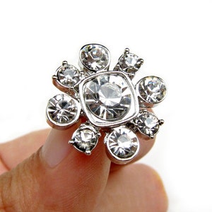 5 Kristall Strass Knöpfe für Hochzeitsdekoration Einladungskarte Scrapbooking Schmuck Versorgung RB-068 (20mm oder 0,8inch)