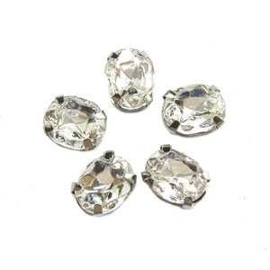 40 rosa Montes oval10mm x 8mm Rhinestone perlas para vestido de novia joyería con cuentas zapatos de hoja y accesorios de pelo