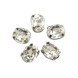 40 Rose Montees Oval 10mm x 8mm Rhinestone beads for Wedding Gown Jewelry Beaded Sash Shoes and Hair Accessories image 1