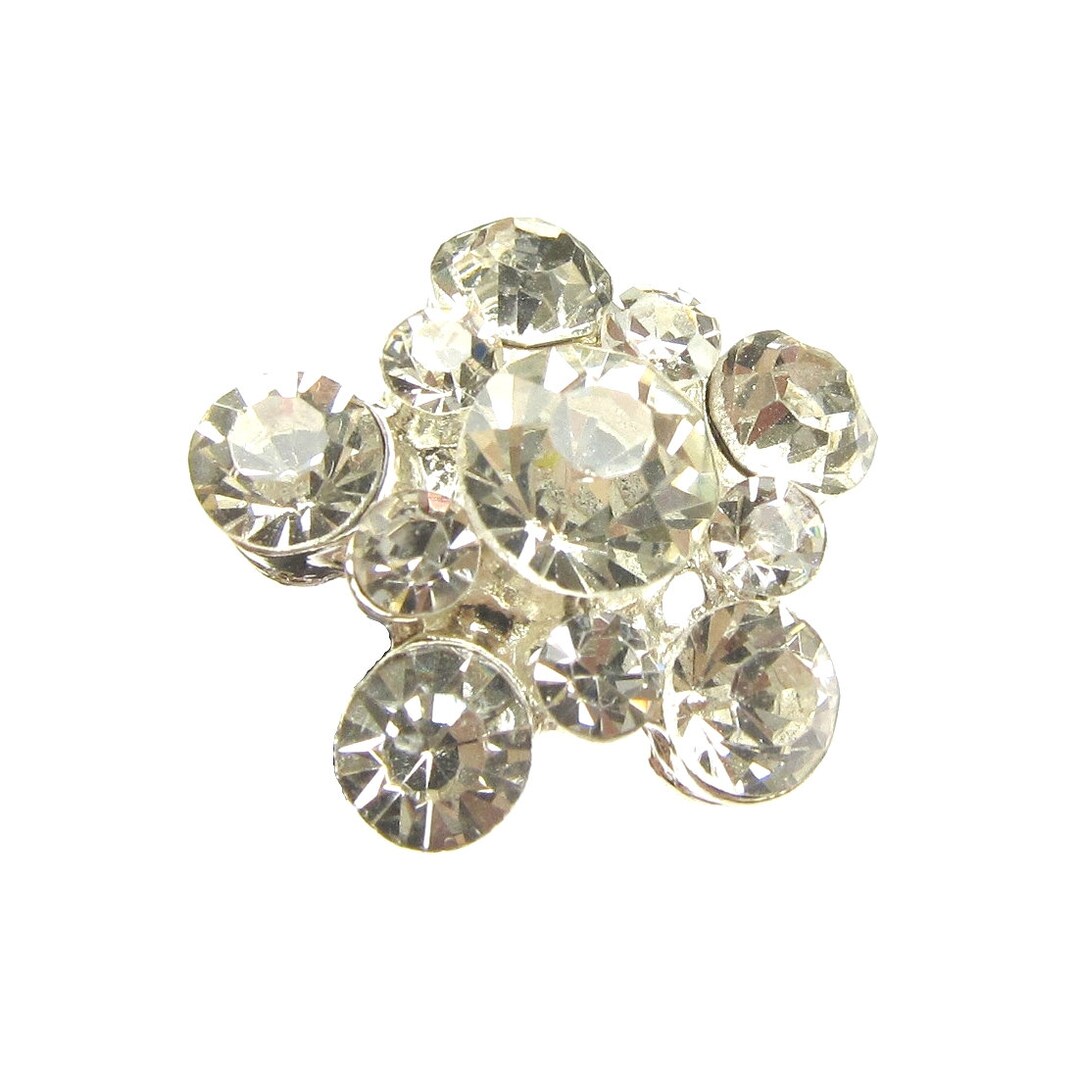 New Arrival - 5 Crystal Rhinestone Buttons - Wedding Hair Accessories ...