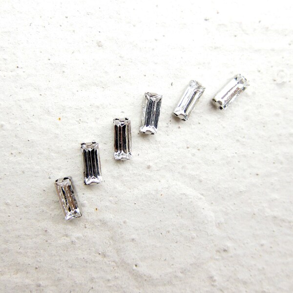 50 ローズ モンテ 長方形 7 mm x 3 mm ラインストーン ビーズ ウェディング ドレス ジュエリー ビーズ サッシュ シューズ ヘア アクセサリー用