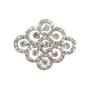 5 cristal Rhinestone botones Constelación - Accesorios para el cabello de la boda, tarjeta de invitación, clips de zapato, encanto de ramo RB-123 (34 mm o 1.3 pulgadas)