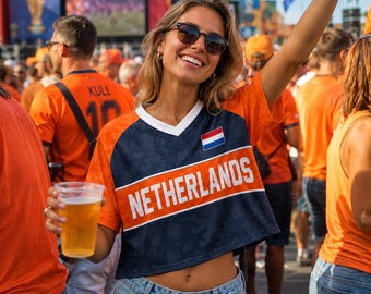 Custom Netherlands Soccer Crop Top Jersey, Netherlands Shirt with Name Number, Game day shirt