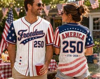 USA 250th Anniversary Baseball Jersey, Family Shirt, America 1776–2026 Shirt, Pool Shirt