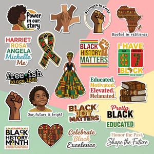 20 Black History Month Sticker Pack – African American, Black Culture ...