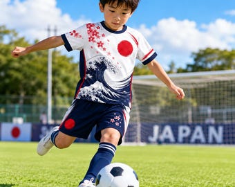 Personalized Japan Kid Soccer Jersey, Custom Name Number Japan Jersey Adult Youth Kid, Football Shirt Fan Gift