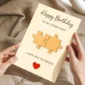 Happy Birthday Card: Elegant Design for Wife, Husband, or Couple