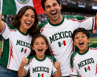 Personalized Mexican Jersey Soccer for Family, Custom Name & Number Mexican Soccer Jerseys For Men and Kid