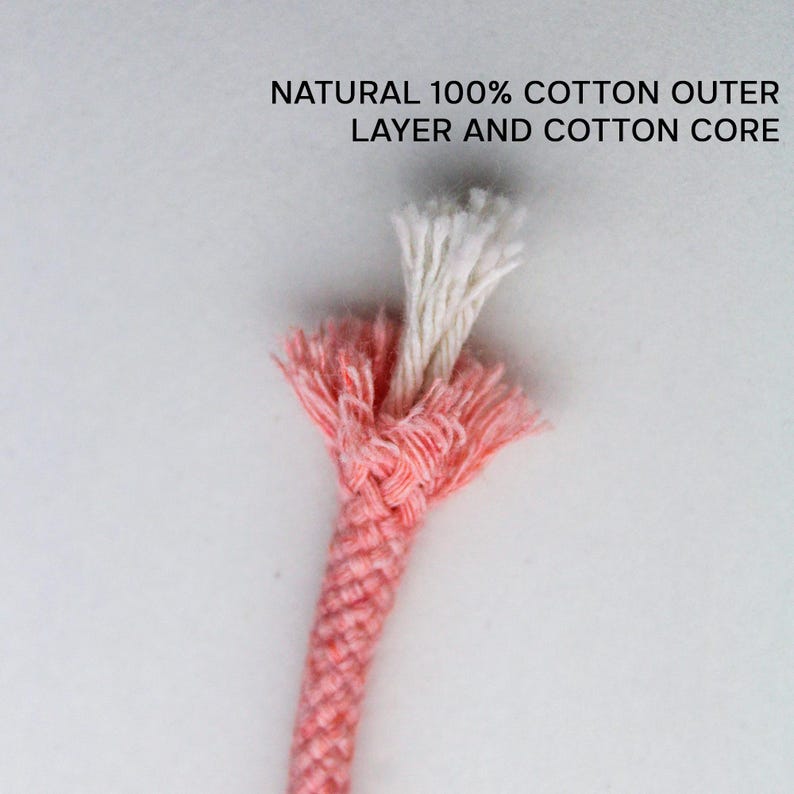 Cotton cord for baskets. In soft peach color
