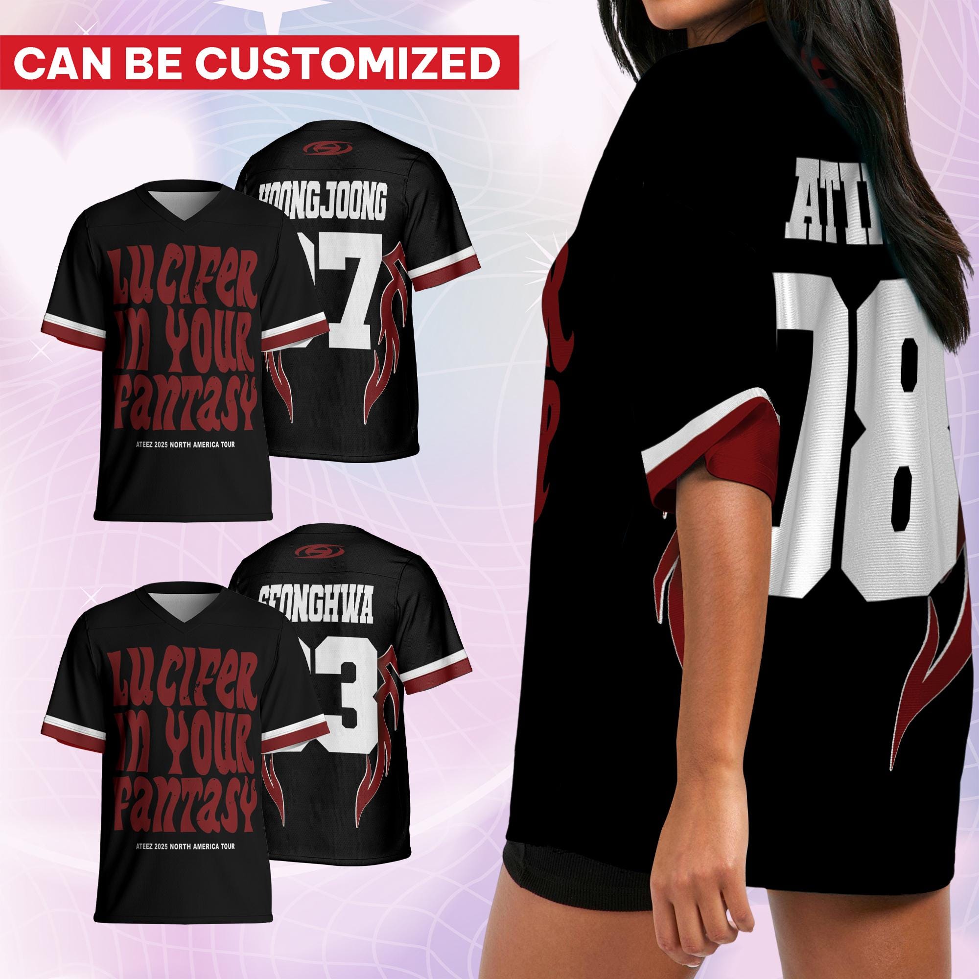 ATEEZ US限定　Football Uniform ヨサン　ver. Amazon.com: ATEEZ Unisex's Standard Official Tour Merch