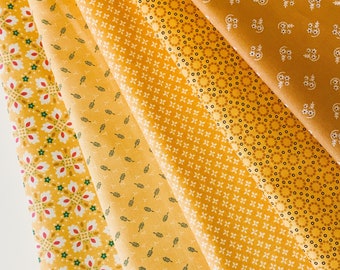 Lori Holt Fabric Fat Quarter Bundle - 5pc Yellow Color Bundle