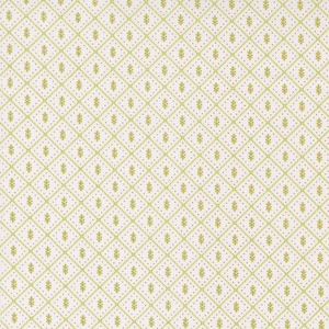 Linen Cupboard Fabric by Fig Tree Quilts for Moda - Chantilly White and Green Check Fabric by the 1/2 Yard or Fat Quarter