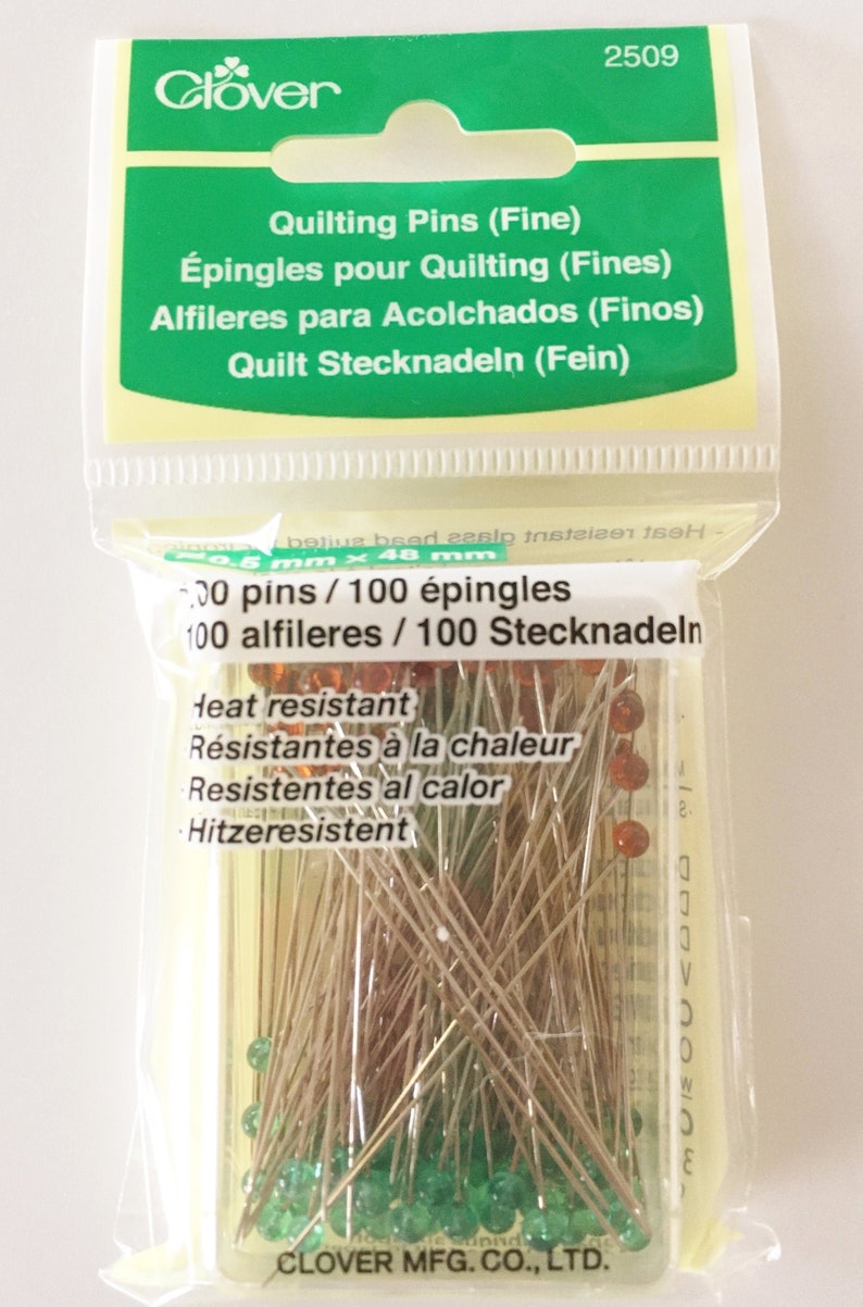 package of clover 2509 quilting pins