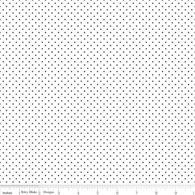 Black and White Polka Dot Fabric Riley Blake Swiss Dots | Etsy