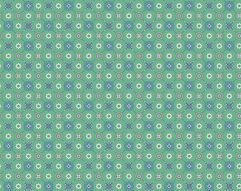 Mercantile Fabric by Lori Holt for Riley Blake - Green Geometric Fabric by the 1/2 Yard or Fat Quarter