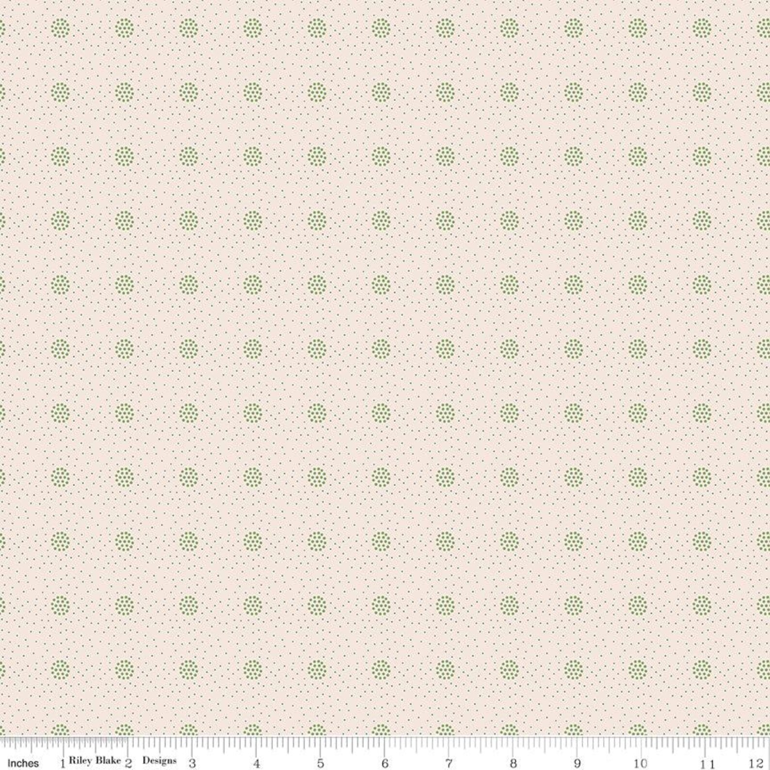 Piece & Plenty Fabric by Lori Holt for Riley Blake - Beige and Green ...