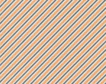 Harvest Moon Fabric by Fig Tree Quilts for Moda - Orange and Black Stripe Fabric by the 1/2 Yard or Fat Quarter