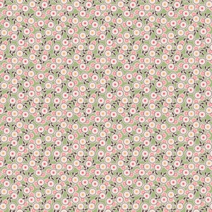 Mercantile Stoff von Lori Holt für Riley Blake - Pink und Grün Floral Stoff von der 1/2 Yard oder Fat Quarter