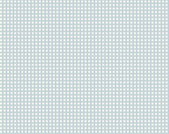 Calico Fabric by Lori Holt for Riley Blake - Aqua Blue Check Fabric by the 1/2 Yard or Fat Quarter