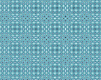 Mercantile Fabric by Lori Holt for Riley Blake - Blue Small Geometric Fabric by the 1/2 Yard or Fat Quarter