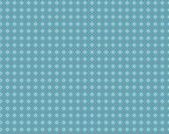 Mercantile Fabric by Lori Holt for Riley Blake - Blue Small Geometric Fabric by the 1/2 Yard or Fat Quarter