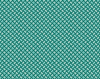 Lori Holt Flea Market Fabric by Riley Blake - Small Print Jade Green Fabric by the 1/2 Yard or Fat Quarter