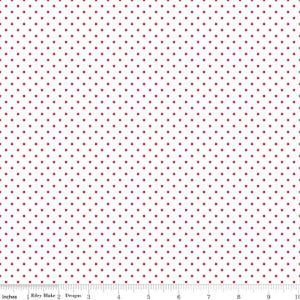 Red Polka Dot Fabric - Riley Blake Swiss Dot Fabric - Red Dot Fabric - Red Swiss Dot Fabric By The 1/2 Yard