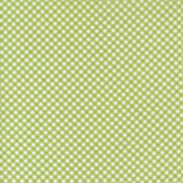 Jelly and Jam Fabric by Fig Tree Quilts for Moda - Green Small Gingham Fabric