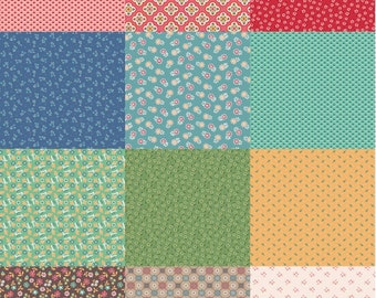 Lori Holt Mercantile Fabric Fat Quarter Bundle - 12pc Bundle