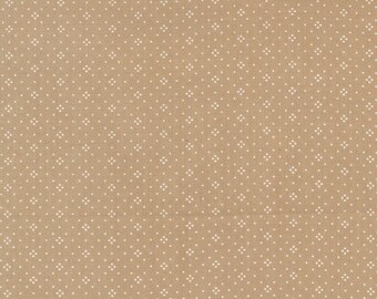 Eyelet Fabric by Fig Tree Quilts for Moda - Brown Eyelet Dot Fabric by the 1/2 Yard